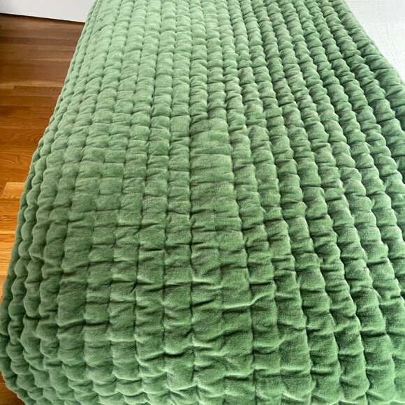 John Robshaw Velvet Moss Throw - Picture 7 of 7